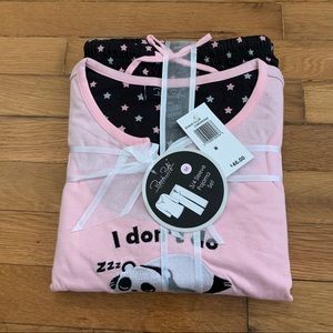 I don’t do mornings Panda Pajama Set